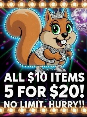 Clearance squirrel alert! Sale stops when this listing deletes limited pop up